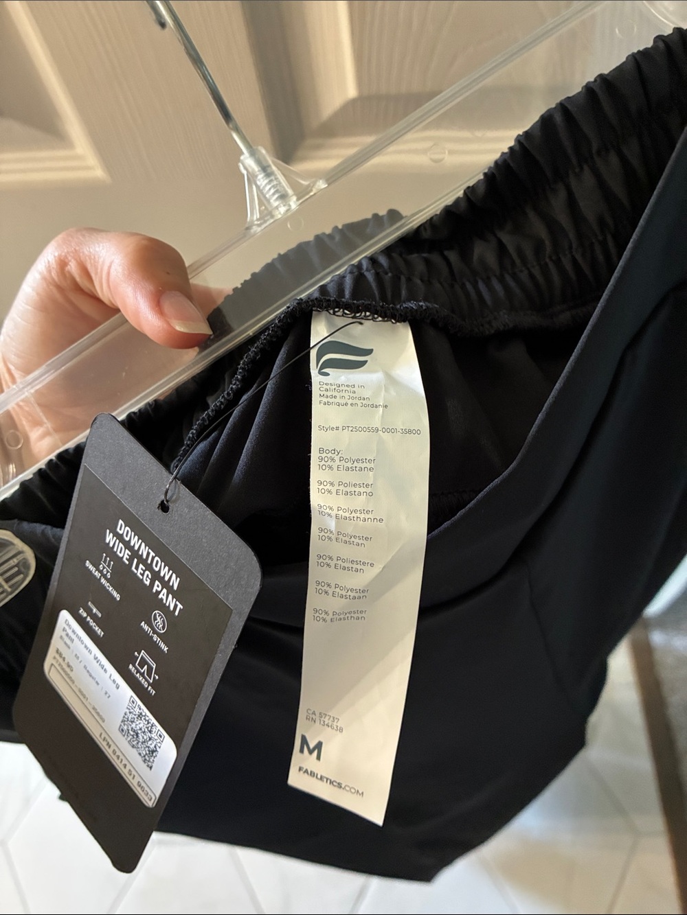 Fabletics Black Downtown Wide Leg Pants - Picture 3 of 5